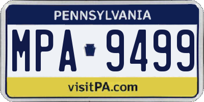 PA license plate MPA9499