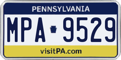 PA license plate MPA9529
