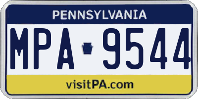 PA license plate MPA9544
