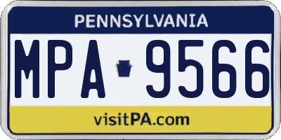 PA license plate MPA9566