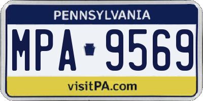 PA license plate MPA9569