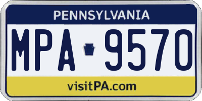 PA license plate MPA9570