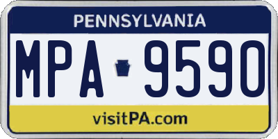 PA license plate MPA9590