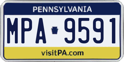 PA license plate MPA9591