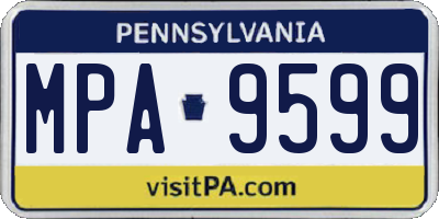 PA license plate MPA9599