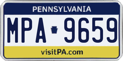 PA license plate MPA9659