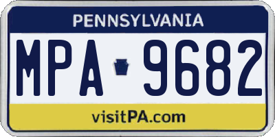 PA license plate MPA9682