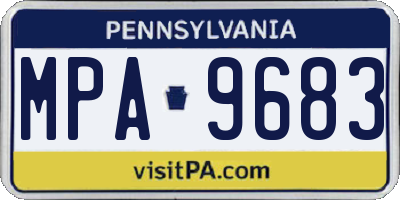 PA license plate MPA9683