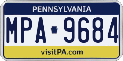 PA license plate MPA9684
