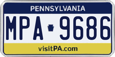 PA license plate MPA9686