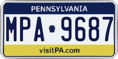 PA license plate MPA9687