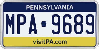 PA license plate MPA9689