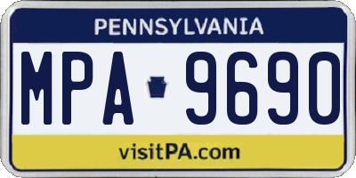 PA license plate MPA9690