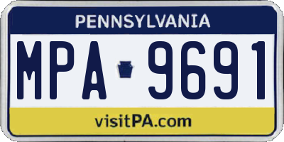 PA license plate MPA9691