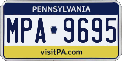 PA license plate MPA9695