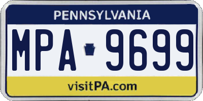 PA license plate MPA9699