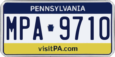 PA license plate MPA9710