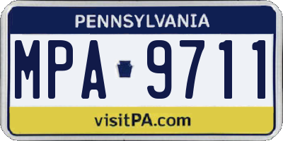 PA license plate MPA9711