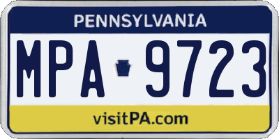 PA license plate MPA9723