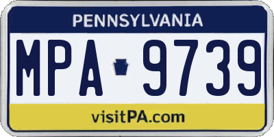 PA license plate MPA9739