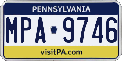 PA license plate MPA9746