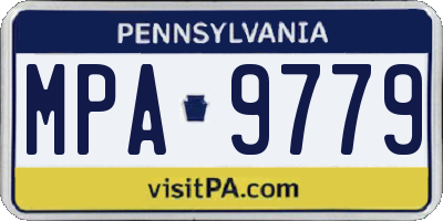 PA license plate MPA9779
