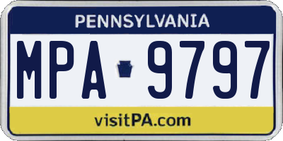 PA license plate MPA9797
