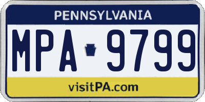 PA license plate MPA9799