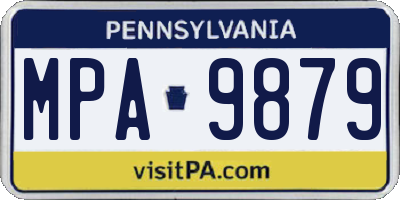 PA license plate MPA9879