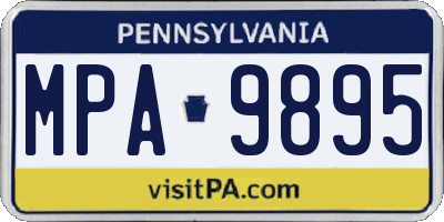 PA license plate MPA9895