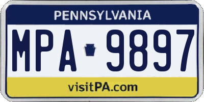 PA license plate MPA9897