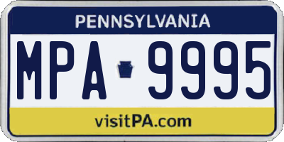 PA license plate MPA9995
