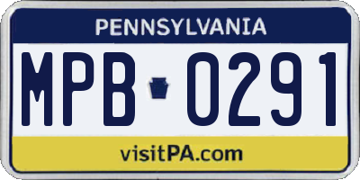 PA license plate MPB0291