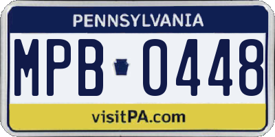 PA license plate MPB0448