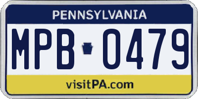 PA license plate MPB0479
