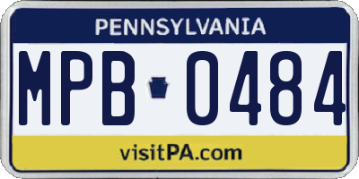 PA license plate MPB0484