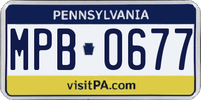 PA license plate MPB0677