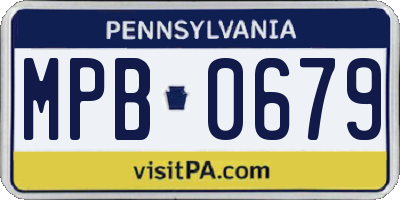 PA license plate MPB0679