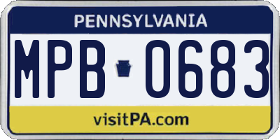 PA license plate MPB0683