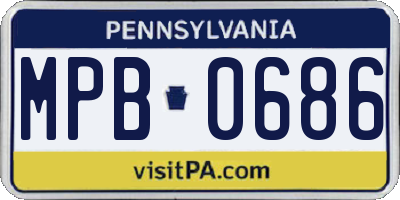 PA license plate MPB0686