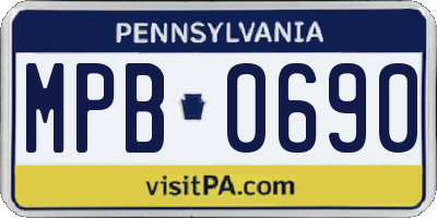 PA license plate MPB0690