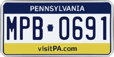 PA license plate MPB0691