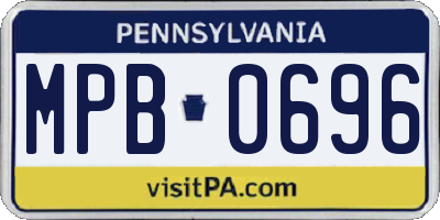 PA license plate MPB0696