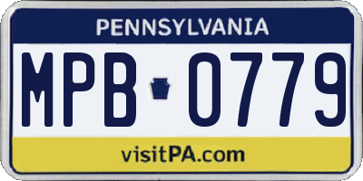 PA license plate MPB0779