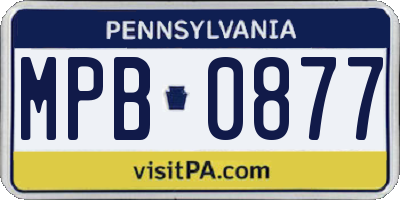 PA license plate MPB0877