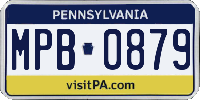 PA license plate MPB0879