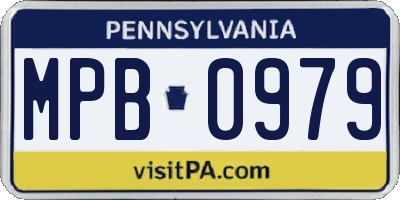 PA license plate MPB0979