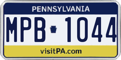 PA license plate MPB1044