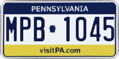 PA license plate MPB1045