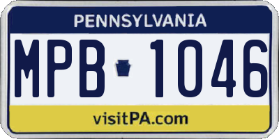 PA license plate MPB1046